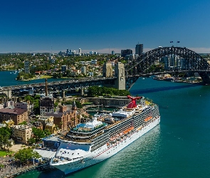 Miasta, Panorama, Most, Statek, Sydney, Port