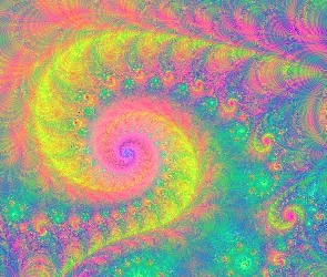 Spirala, Kolorowe tło, Fraktal