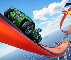 Ocean, Trasa, Forza Horizon 3 Hot Wheels, Plakat, Zielony, Gra, Bolid