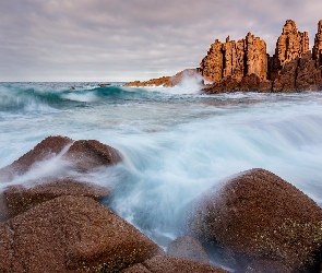 Skały, Australia, Głazy, Kamienie, Morze