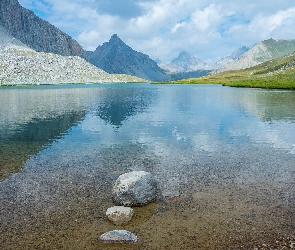 Francja, Alpy Kotyjskie, Jezioro Oronaye, Góry