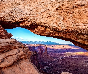 Utah, Park Narodowy Canyonlands, Łuk, Stany Zjednoczone, Kanion, Skały, Widok