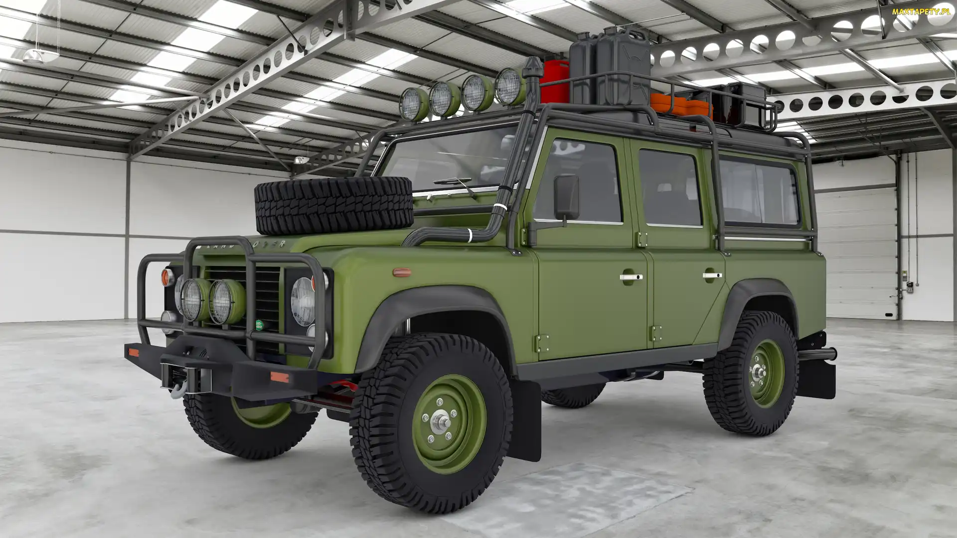 Tapety, zdjęcia Land Rover Defender, Zielony