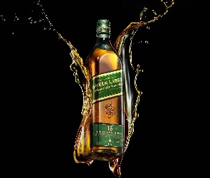 Whisky Johnnie Walker Green Label, Czarne tło